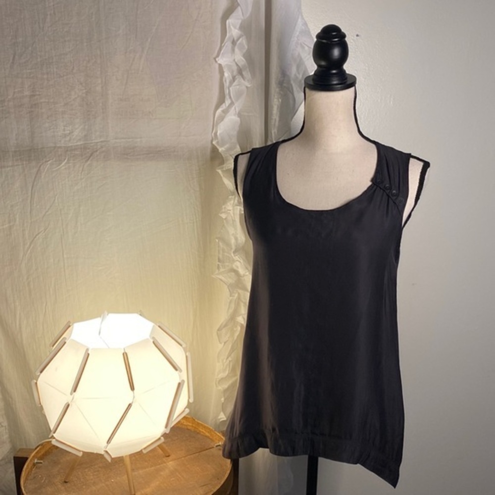 Rag & Bone Charcoal Gray Sleeveless Blouse Top Size‎ Medium